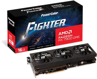 PowerColor Radeon RX 7900 GRE Fighter OC - 16GB GDDR6 RAM - Graphics Card